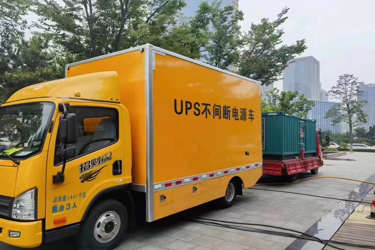 宜城发电机租赁施工现场