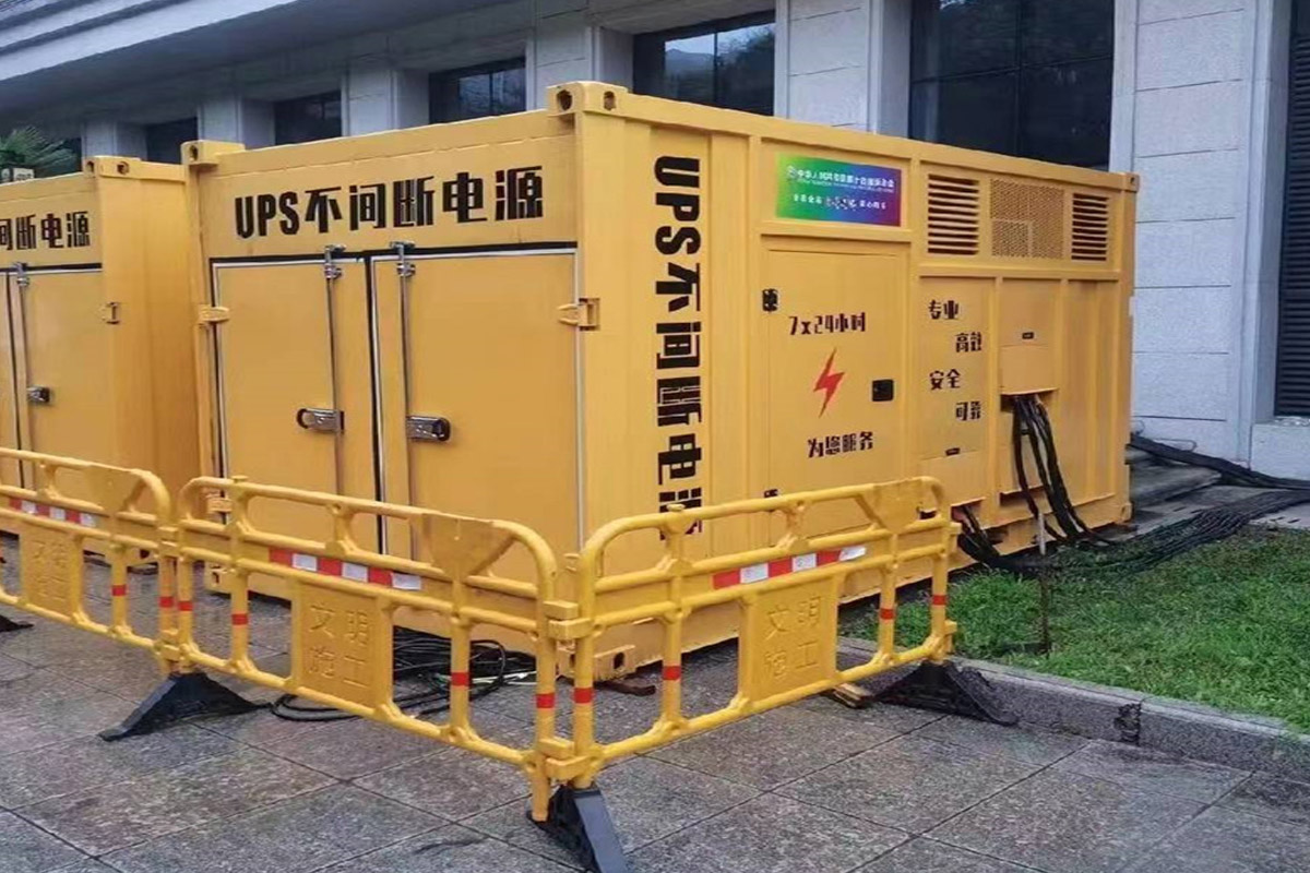 宜城发电机租赁施工现场
