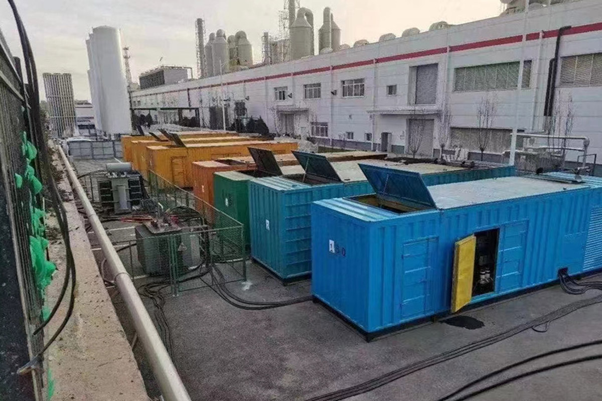 宜城发电机租赁施工现场